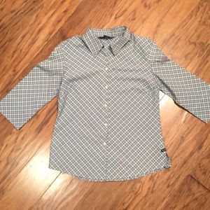 Abercrombie button-down 3/4 sleeve shirt